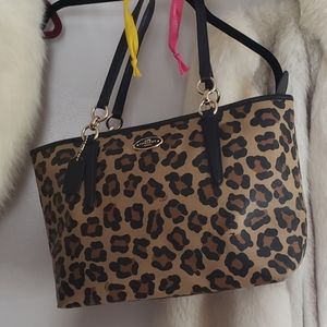 Coach Wild Beast / Cheetah Print Tote Purse